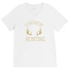 i'd rather be hunting deer antlers ammo hunt gear merica cool V-Neck Tee