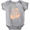 Never Give Up Uterine Cancer Awareness Baby Bodysuit