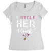 i stole her heart couple Women's Triblend Scoop T-shirt