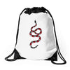 snake red black Drawstring Bags