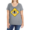 bear shark Ladies Curvy T-Shirt