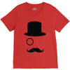 moustache gentleman V-Neck Tee