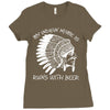 my indian name is runs with beer Ladies Fitted T-Shirt