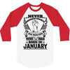 Never Underestimate Dog Rescuer Who Was Born January 3/4 Sleeve Shirt