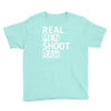 real men shoot raw funny photography Youth Tee