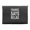 frankie says relax retro vintage Accessory Pouches