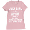 Super July Girl Ladies Fitted T-Shirt
