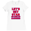 star spangled hammered Ladies Fitted T-Shirt