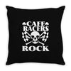 biker t shirt cafe racers ton up boys rockers greasers rock &amp; roll Throw Pillow