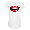 lips red Maternity Scoop Neck T-shirt