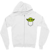 cute yoda pocket Zipper Hoodie