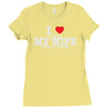 i love when my wife let me go fishing Ladies Fitted T-Shirt