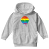 rainbow colored stripes dot running splashes Youth Hoodie