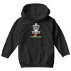 disc golf frisbee leaning on target basket innova Youth Hoodie