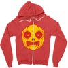 frightened jack o lantern Zipper Hoodie