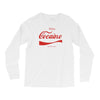 enjoy cocaine funny gray Long Sleeve Shirts