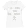 tits out for harambe Ladies Fitted T-Shirt