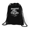 fishing is my cardio Drawstring Bags