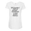 talk to myself Maternity Scoop Neck T-shirt