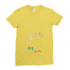 Baby Colorful Foot Ladies Fitted T-Shirt