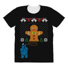 cookie monster gingerbread man ugly christmas sweater All Over Women's T-shirt