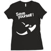 save yourself Ladies Fitted T-Shirt