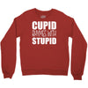 cupid rhymes with stupid Crewneck Sweatshirt