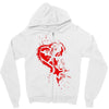 heartless splatter Zipper Hoodie