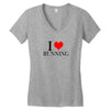 i love running Women's V-Neck T-Shirt