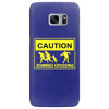 caution zombies crossing t shirt x large funny walking brains awesome Samsung Galaxy S7 Edge