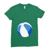 Blue Beachball Baby Boy Ladies Fitted T-Shirt