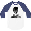 we are anonymous tshirt pipa sopa acta v for vendetta hacker's t shirt 3/4 Sleeve Shirt