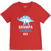 grumpa saurus rex V-Neck Tee