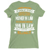 Super Cool Mother In Law Of A Freaking Awesome Son In Law Ladies Fitted T-Shirt
