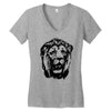 lion Women's V-Neck T-Shirt