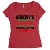 nobody's walking out on this fun old fashioned family christmas we're Women's Triblend Scoop T-shirt