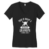 This is What a Badass Grandpa Looks Like Women's V-Neck T-Shirt