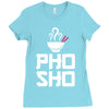 pho sho foodie asian food humor chopsticks funny Ladies Fitted T-Shirt