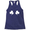 shamrock boobs Racerback Tank