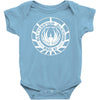 battlestar galactica distressed badge Baby Bodysuit