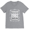 vintage made in 1982 perfectly aged a living legend V-Neck Tee