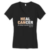 Heal Cancer Women's V-Neck T-Shirt
