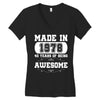 made in 1978 40 years of being awesome Women's V-Neck T-Shirt