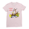 calvin hobbes Ladies Fitted T-Shirt