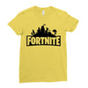 fortnite logo black Ladies Fitted T-Shirt