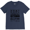 Born In October V-Neck Tee