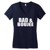 bad &amp; boujee Women's V-Neck T-Shirt