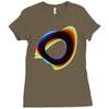 orbital wonky style Ladies Fitted T-Shirt