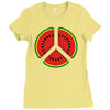 watermelon peace sign Ladies Fitted T-Shirt