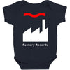 factory records   retro record label   mens music Baby Bodysuit